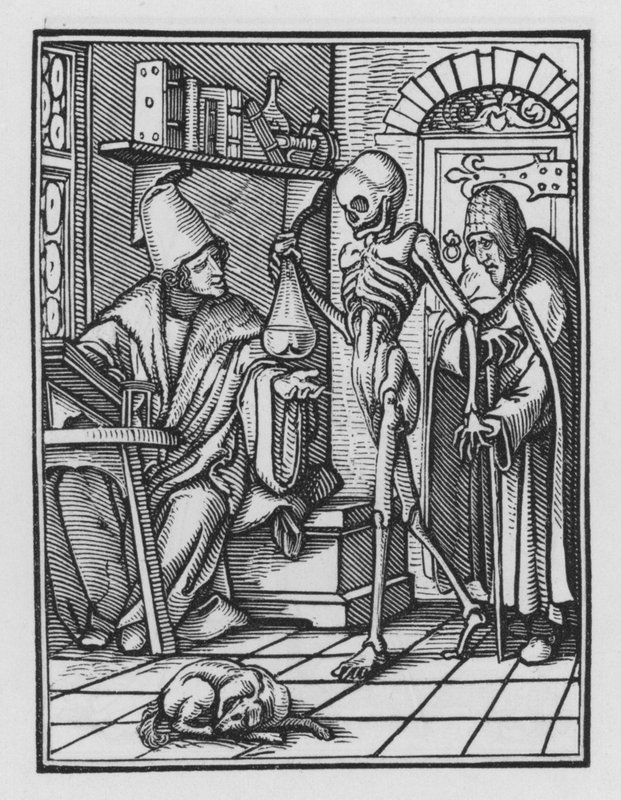 Taniec śmierci Holbeina: lekarz autorstwa Hans after Holbein the Younger