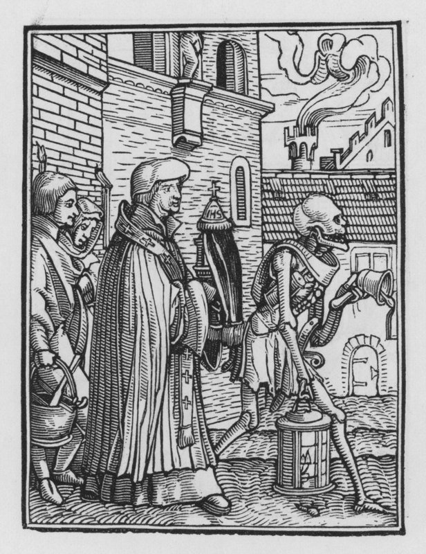 Taniec śmierci Holbeina: Kapłan autorstwa Hans after Holbein the Younger