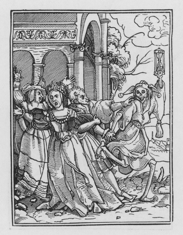 Taniec śmierci Holbeina: Królowa autorstwa Hans after Holbein the Younger