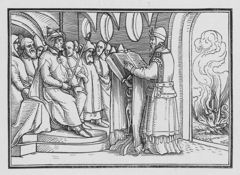 Jozjasz niszczy bałwochwalstwo, 2 królowie XXIII, 2 autorstwa Hans after Holbein the Younger