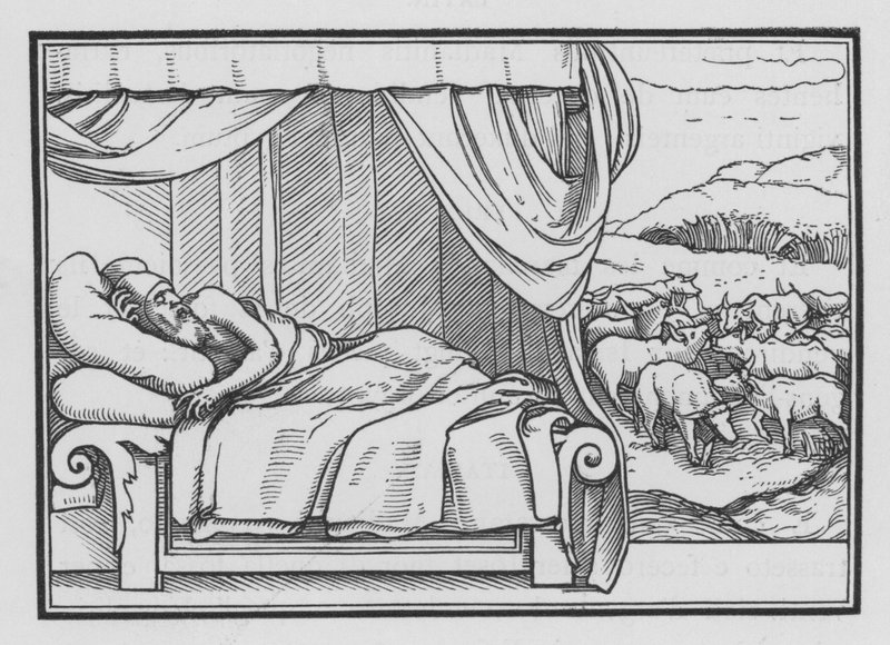 Faraonowie dwa sny, Genesis, XLI, 8 autorstwa Hans after Holbein the Younger