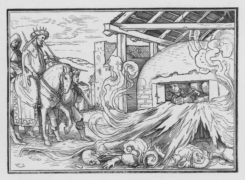 Szadrach, Meszach i Abednego wrzuceni w ogień, Daniel III, 23 autorstwa Hans after Holbein the Younger