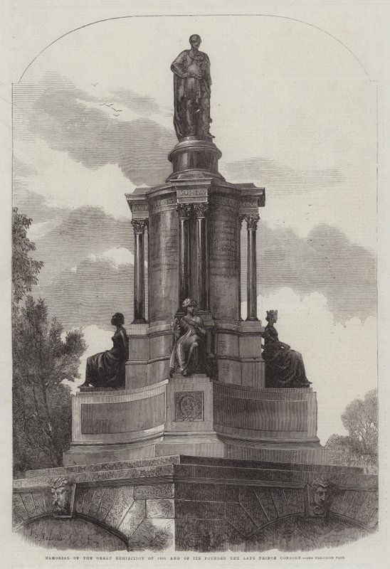 Pamiątka Wielkiej Wystawy 1851 roku i jej fundatora, zmarłego Księcia Konsorta autorstwa Harden Sidney Melville