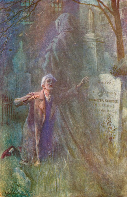Ilustracja do Opowieść wigilijna autorstwa Charlesa Dickensa autorstwa Harold Copping