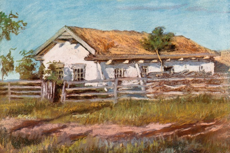 Dom Doukhoborów, niedaleko Veregin autorstwa Harold Copping