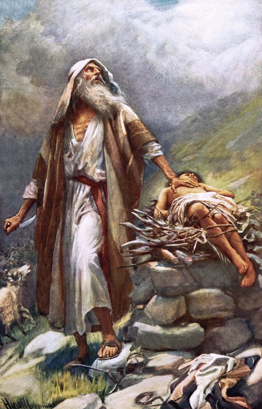 Abraham i Izaak autorstwa Harold Copping