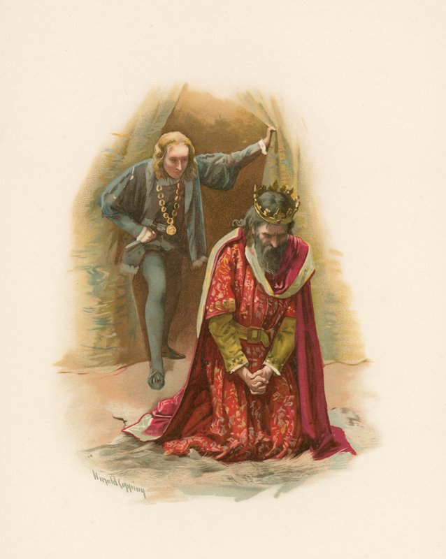 Hamlet i król autorstwa Harold Copping