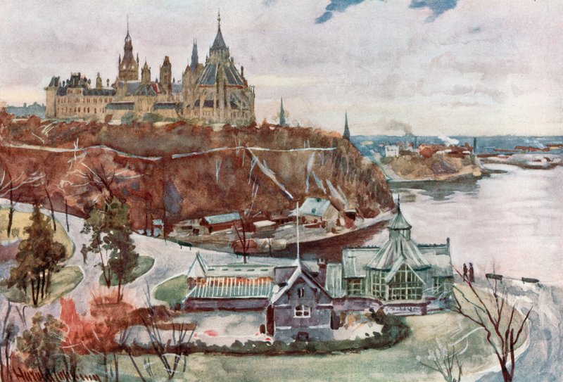 Domy Parlamentu, Ottawa autorstwa Harold Copping