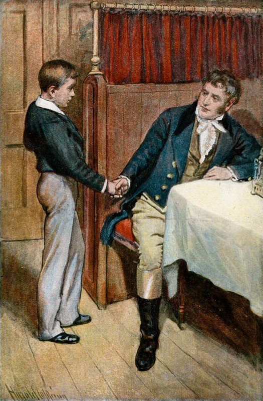„Spróbuję, ojcze” autorstwa Harold Copping
