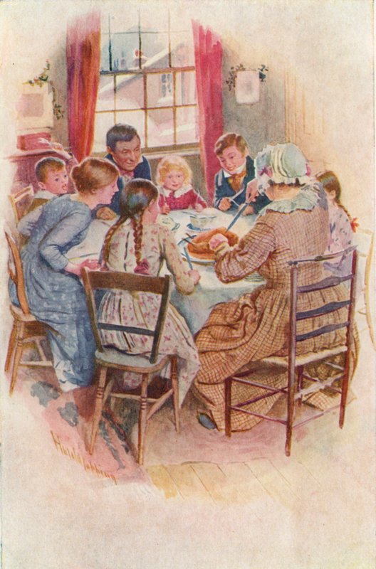 Ilustracja do Opowieść wigilijna autorstwa Charlesa Dickensa autorstwa Harold Copping