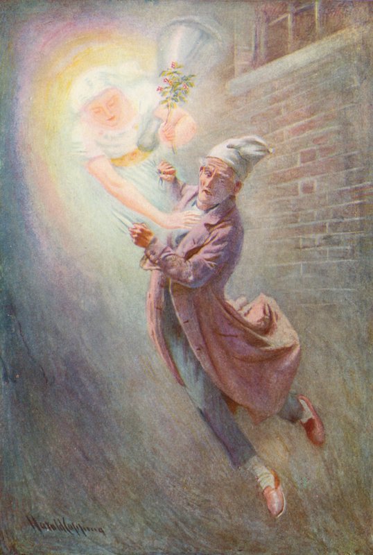 Ilustracja do Opowieść wigilijna autorstwa Charlesa Dickensa autorstwa Harold Copping
