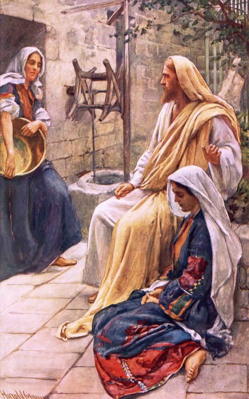 Marta i Maria autorstwa Harold Copping