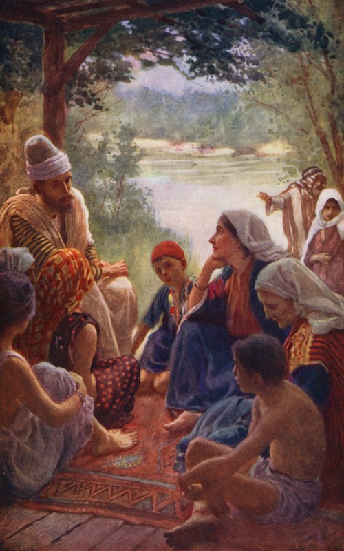 Nowy Testament: Lidia (kolorowa litografia) autorstwa Harold Copping