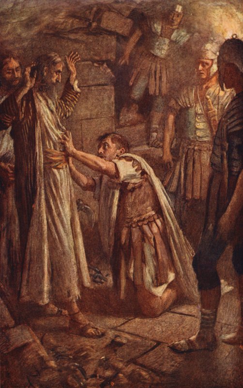 Nowy Testament: "Panie, co mam czynić" (kolorowa litografia) autorstwa Harold Copping