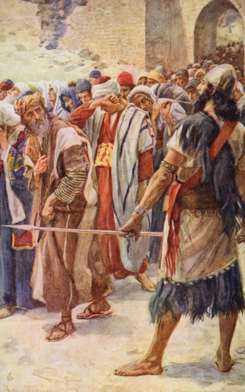 Stary Testament: Uprowadzony do niewoli (kolorowa litografia) autorstwa Harold Copping
