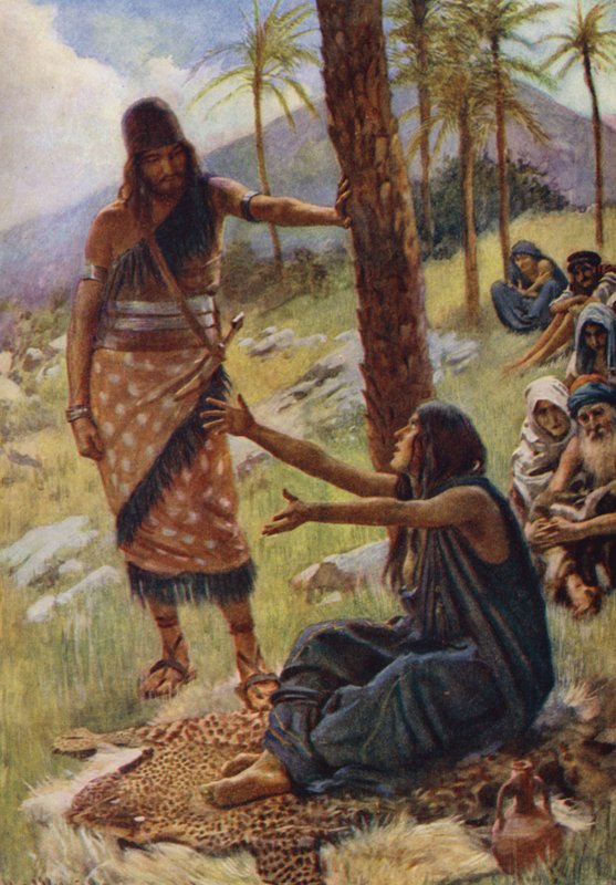 Stary Testament: Debora i Barak (kolorowa litografia) autorstwa Harold Copping