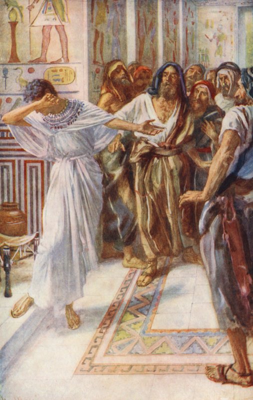 Stary Testament: Józef znany swoim braciom (kolorowa litografia) autorstwa Harold Copping