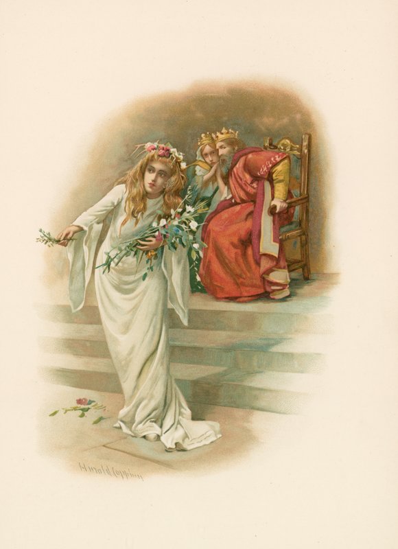 Ofelio, szalona autorstwa Harold Copping