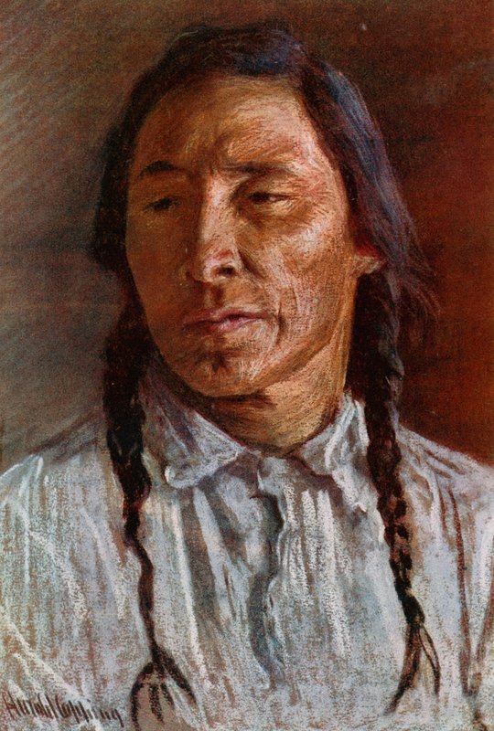 Paul, Indianin Blackfoot autorstwa Harold Copping