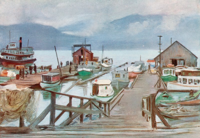 Targ Rybny, Vancouver, Flota Moskitów autorstwa Harold Copping