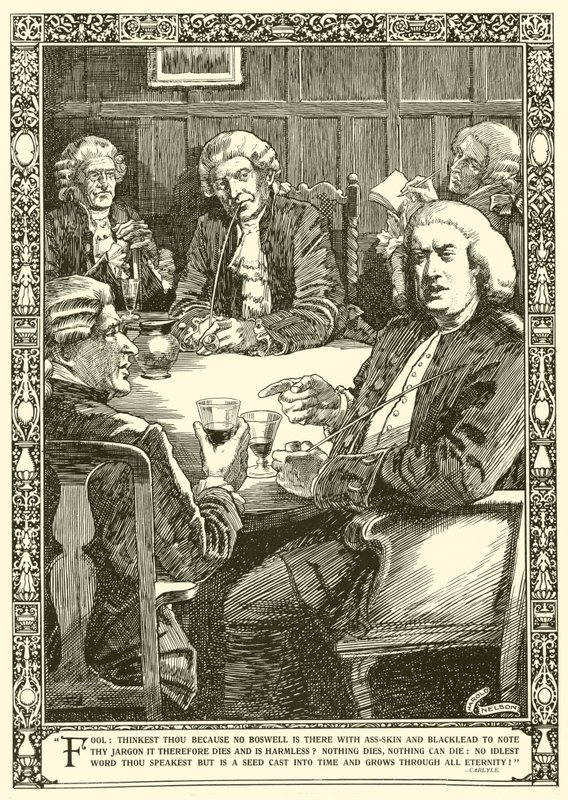 Dr Johnson w rozmowie (lito) autorstwa Harold Edward Hughes Nelson