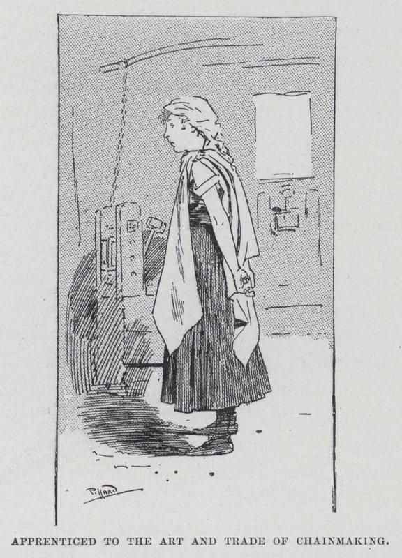 Praktykant w sztuce i rzemiośle łańcuszków (zdjęcie czarno-białe) autorstwa Harold Hume Piffard