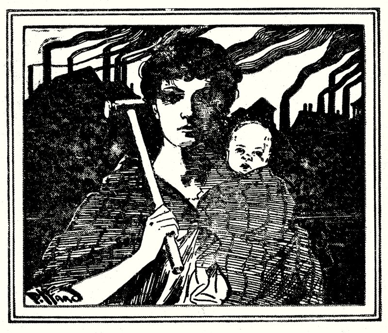 Ilustracja na okładkę The White Slaves of England (zdjęcie czarno-białe) autorstwa Harold Hume Piffard
