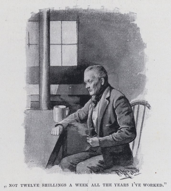 "Nie dwanaście szylingów tygodniowo przez wszystkie lata pracy" (zdjęcie czarno-białe) autorstwa Harold Hume Piffard