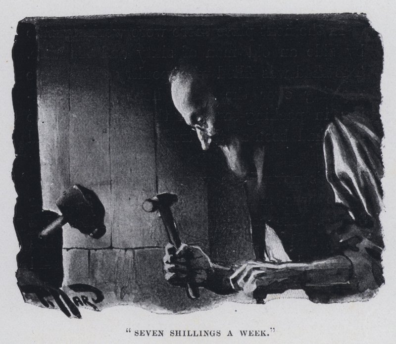 „Siedem szylingów tygodniowo” (zdjęcie czarno-białe) autorstwa Harold Hume Piffard