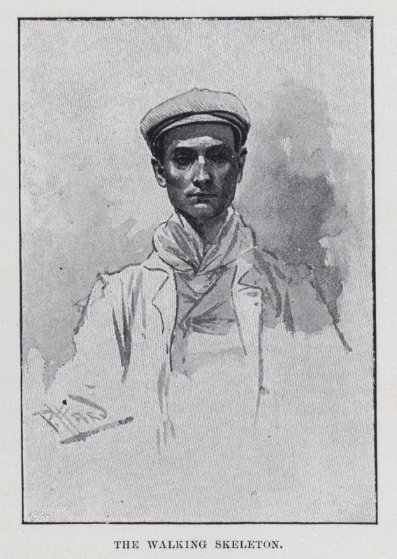 Chodzący szkielet (zdjęcie czarno-białe) autorstwa Harold Hume Piffard