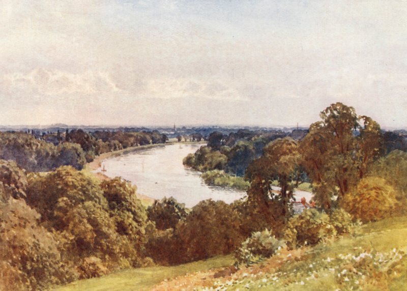 Z Richmond Hill (kolorowa litografia) autorstwa Harold Sutton Palmer