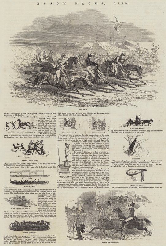 Wyścigi Epsom, 1849 autorstwa Harrison William Weir
