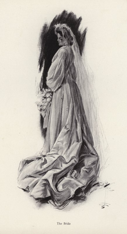 Portret panny młodej (lito) autorstwa Harrison Fisher