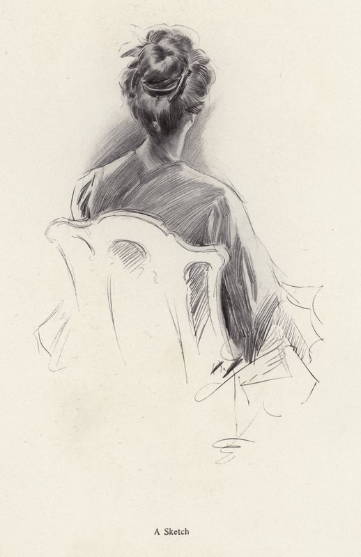 Widok z tyłu portret kobiety (lito) autorstwa Harrison Fisher