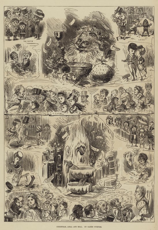 Boże Narodzenie, idealne i prawdziwe autorstwa Harry Furniss