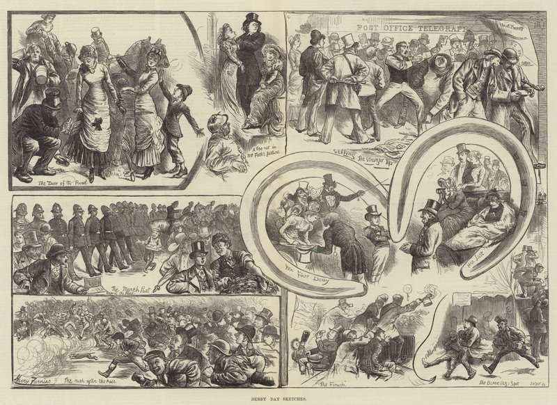 Szkice na Dzień Derby autorstwa Harry Furniss