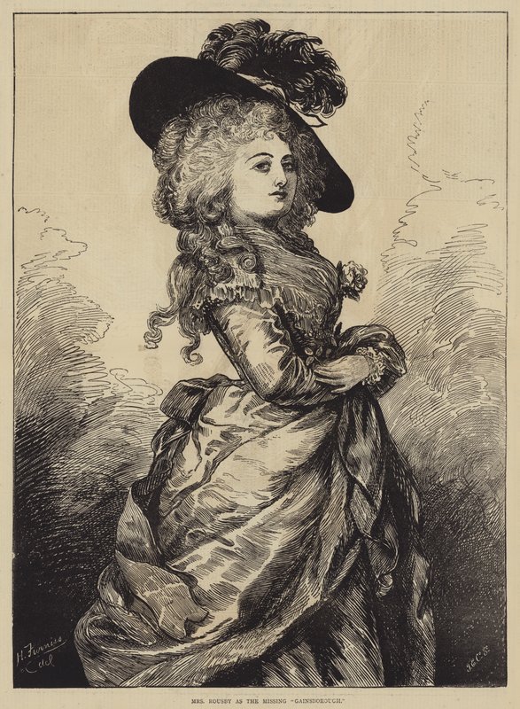 Pani Rousby jako zaginiona Gainsborough autorstwa Harry Furniss