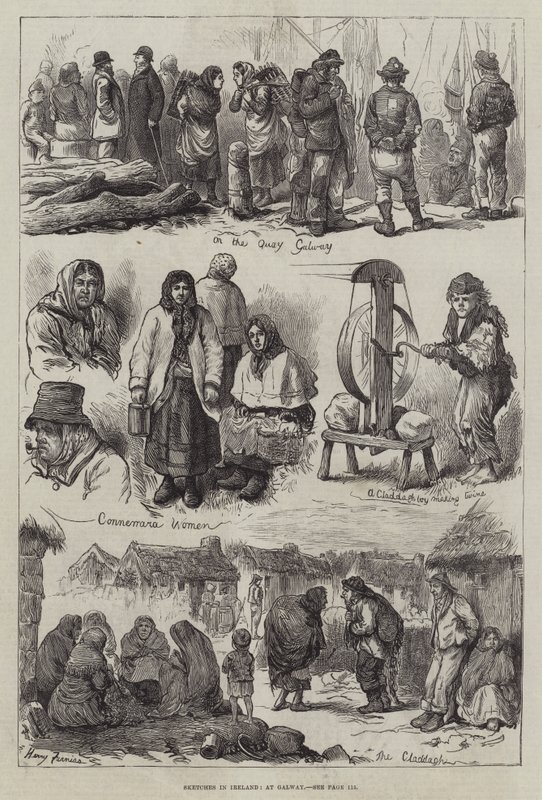 Szkice w Irlandii, w Galway autorstwa Harry Furniss