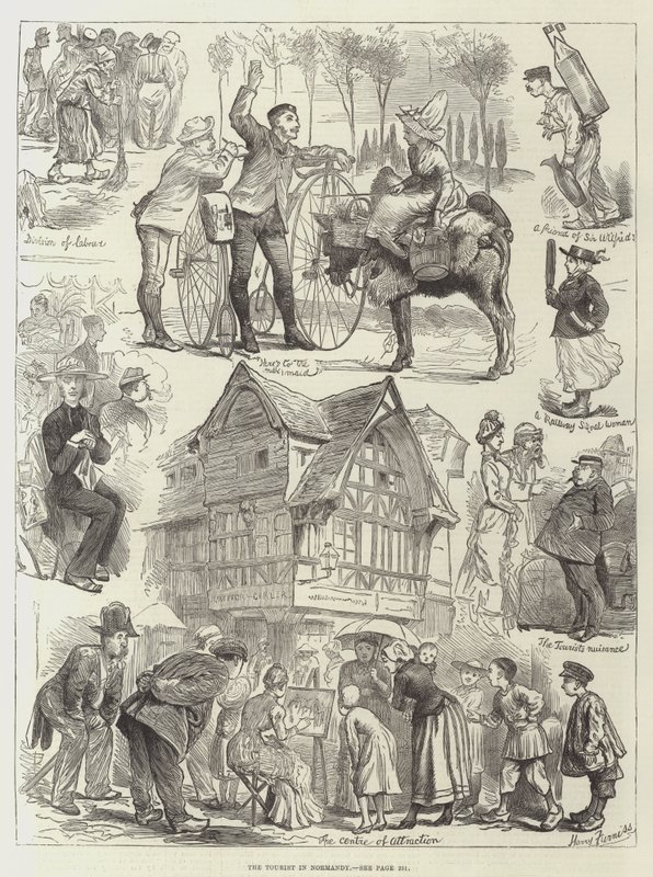 Turysta w Normandii autorstwa Harry Furniss