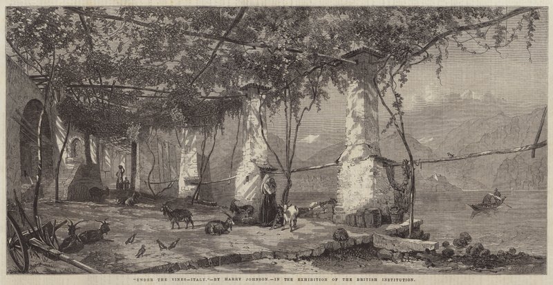 Pod winoroślą, Włochy autorstwa Harry John Johnson
