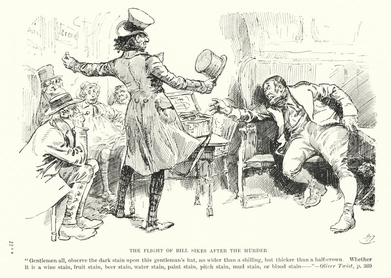 Ilustracja do Olivera Twista autorstwa Charlesa Dickensa (litografia) autorstwa Harry (after) Furniss