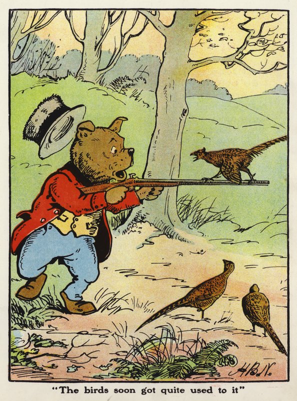 „Ptaki szybko się do tego przyzwyczaiły” (kolor lito) autorstwa Harry B Neilson