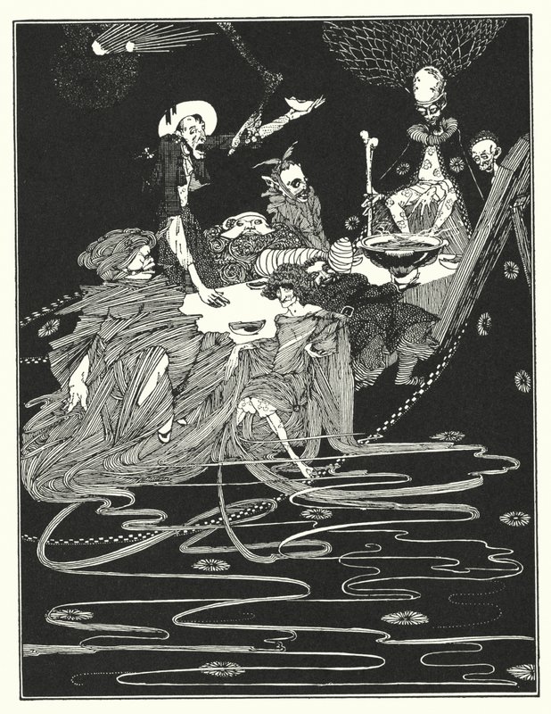 Edgar Allan Poe: Król Szkodnik (litografia) autorstwa Harry Clarke