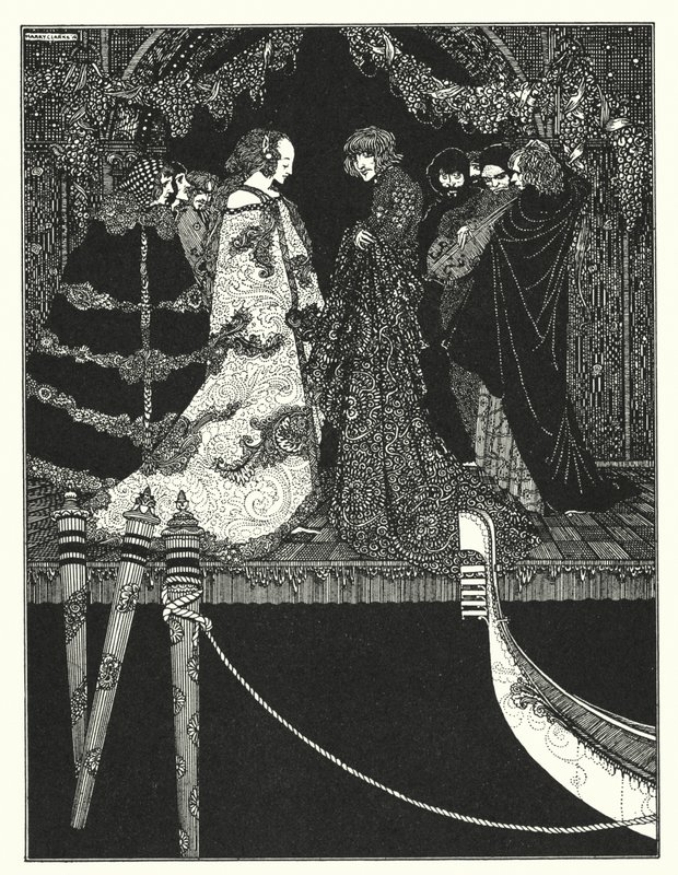Edgar Allan Poe: The Assignation (litografia) autorstwa Harry Clarke