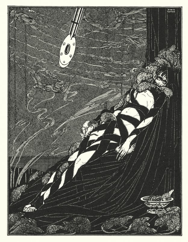 Edgar Allan Poe: The Pit and the Pendulum (litografia) autorstwa Harry Clarke