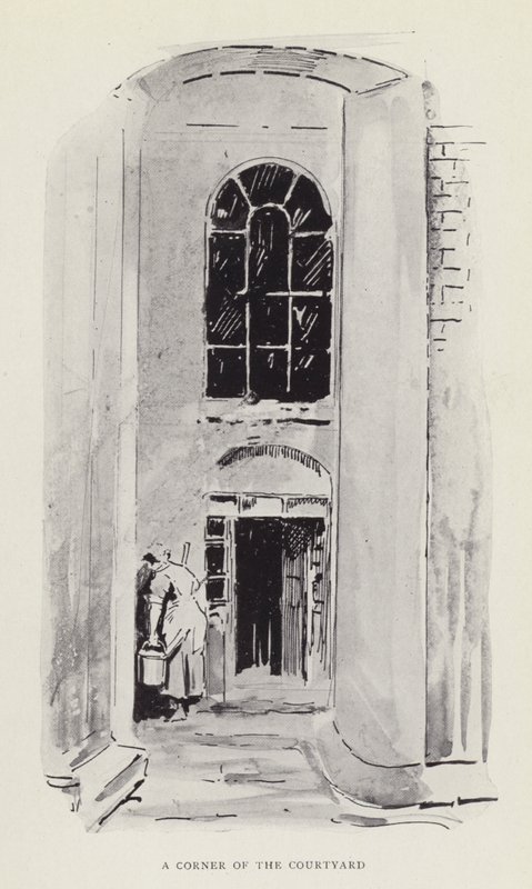 Róg dziedzińca autorstwa Harry Furniss