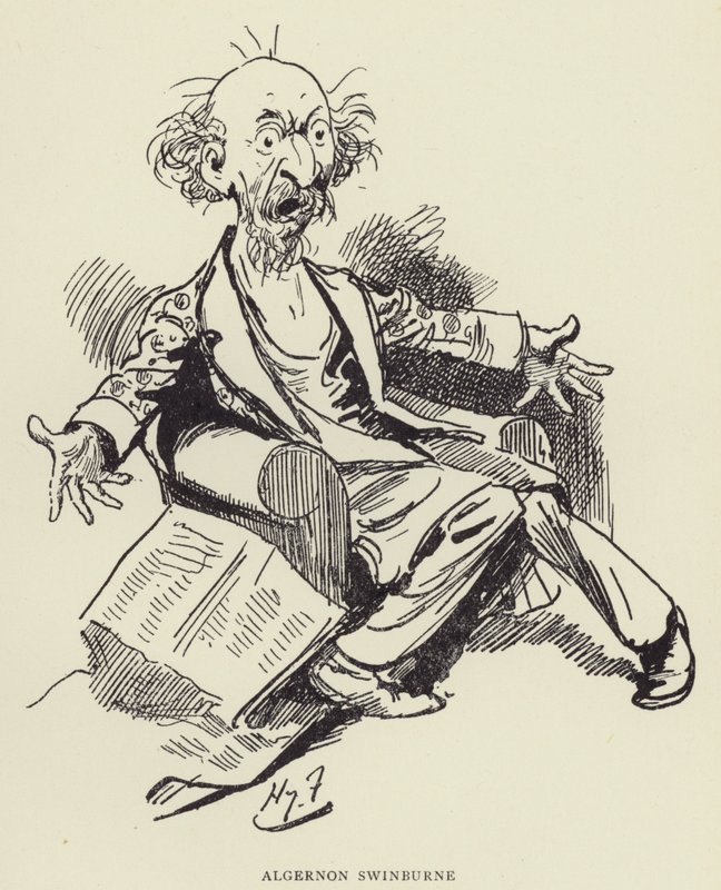 Algernon Swinburne autorstwa Harry Furniss
