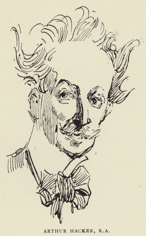 Arthur Hacker, RA autorstwa Harry Furniss