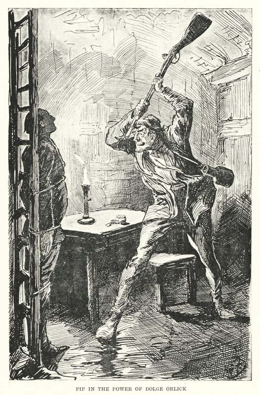 Ilustracja do wielkich oczekiwań autorstwa Charlesa Dickensa (lito) autorstwa Harry Furniss