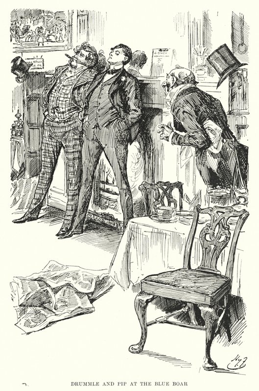 Ilustracja do wielkich oczekiwań autorstwa Charlesa Dickensa (lito) autorstwa Harry Furniss